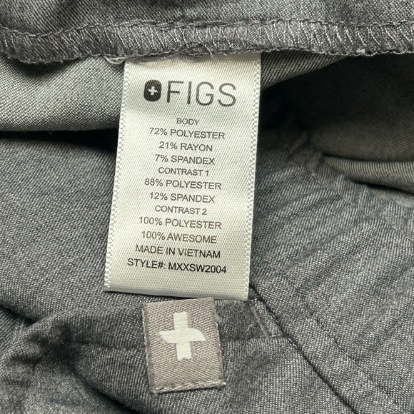 Figs Scrubs Pants Jogger Men’s Graphite Gray with Green Drawstring Size XXL - Picture 7 of 10